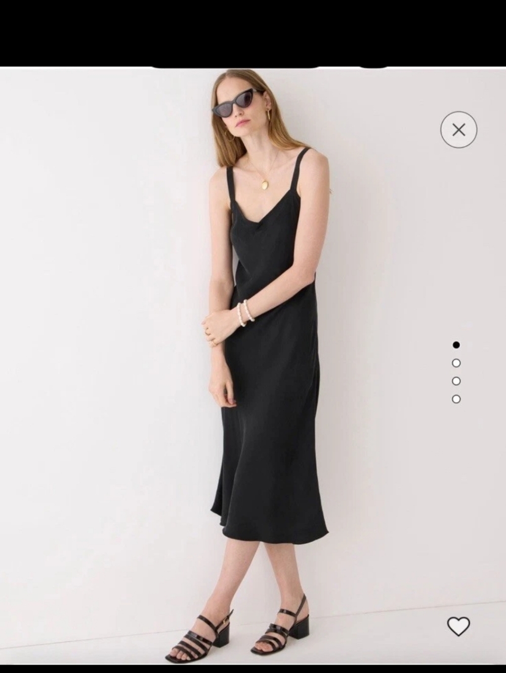 J.Crew Gwyneth V-neck slip dress 18T Dark Gray